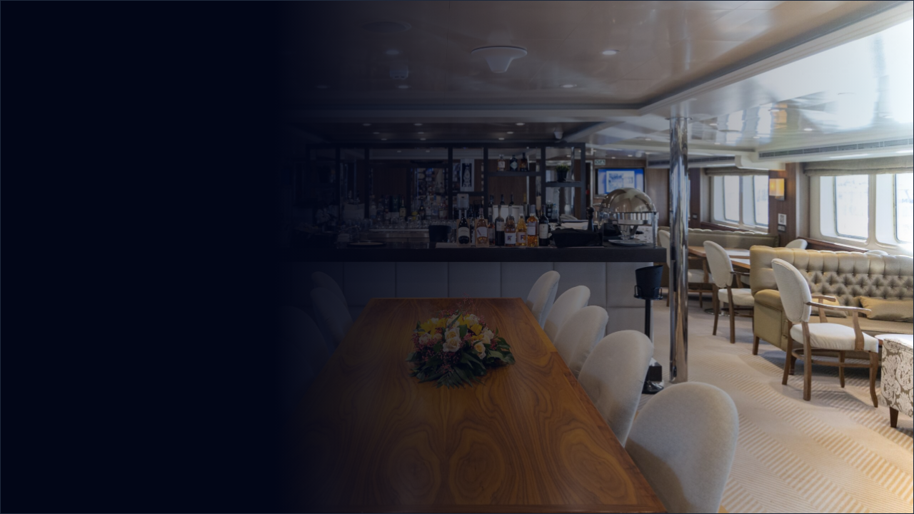 Luxury yacht interior